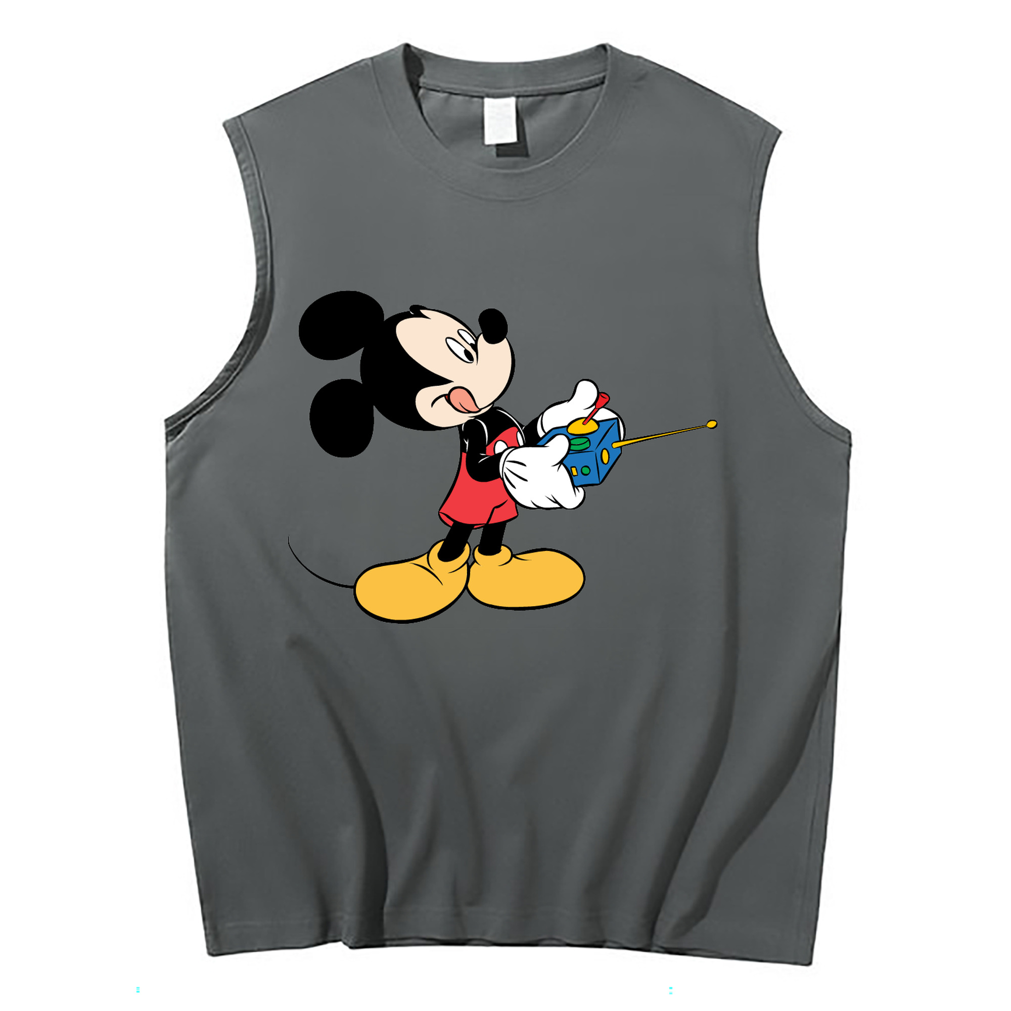 ミッキーマウス Mickey Mouse コットン100％タンクトップ（フロントプリント）